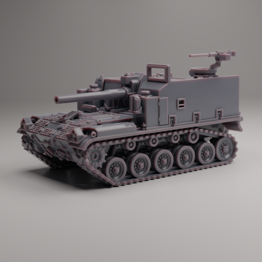 m44 self-propelled howitzer 3D print model - Mito3D