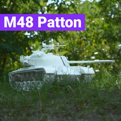 m48 patton rc tanque henglong 3d print model - Mito3D