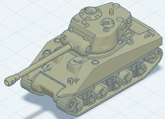 m4 26 sherman pershing gioco panzer wot tigre mondo of carri armati uniti d'america prototipo 3d print model - Mito3D