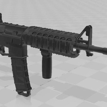m4 carbine gadget rifle 3d print model - Mito3D
