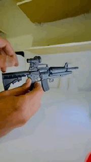 m4 poulain amp bombe lanceur pistolet 3dgun fusil 3d print model - Mito3D