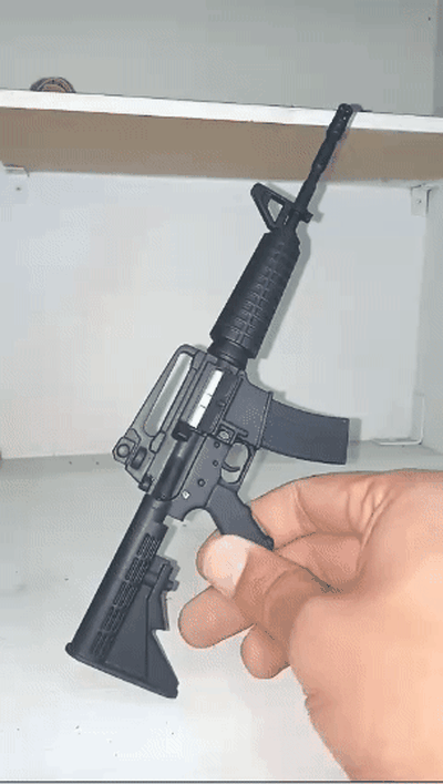 m4 tay comando tabanca 3dgun tüfek m16 ordu saldırı tüfeği 3d print model - Mito3D