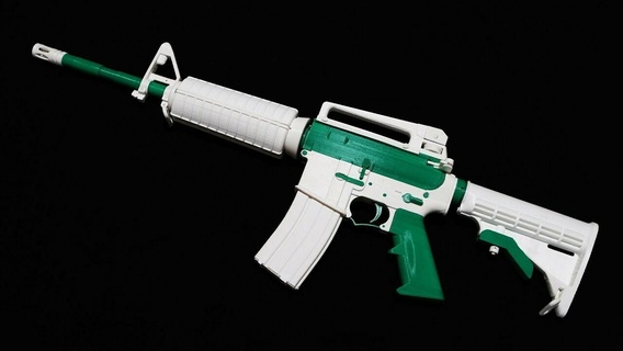 m4 tam boyut vücut ilkbahar Çalışma parçalar tabanca m4a1 ateşli silah oyuncak yaylar Sanat madde işareti 3d print model - Mito3D