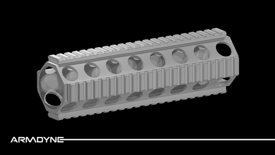m4 échapper picatinny rails 22mm garde main 13 pouce airsoft 3d print model - Mito3D