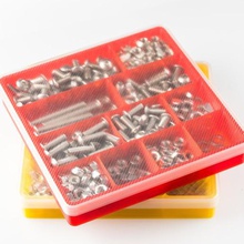 m4 m5 parafuso organizador ferramenta porta-ferramentas de caixas bandeja o tampa hardware recipiente 3d print model - Mito3D
