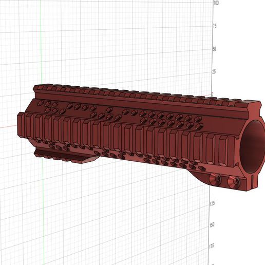 m4 Demiryolu varil fındık airsoft hız topu el kundağı Handgaurd ön korkuluk 3D print model - Mito3D