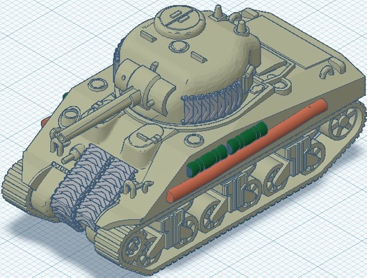 m4 sherman überlebende 1 100 spiel panzer wot tiger welt of 3d print model - Mito3D