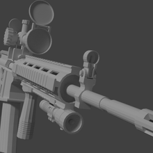m4a1 - mesh m4a ar15 toy low poly weapon 3d print model - Mito3D