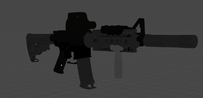 m4a1 fully customizable obj weapon rifle military shotgun assault firearm shooting cosplay 3d print model - Mito3D