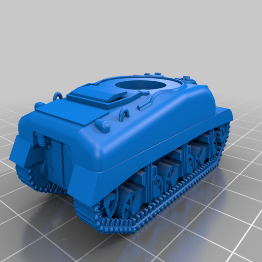 m4a1 sherman ii 15mm remix game british tank ww2 vehicles 3D print model - Mito3D