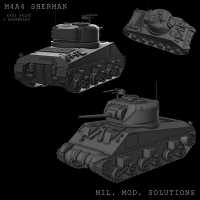 m4a4 sherman jogos eua ww1 ww2 exército exército americano guerra ação ferrolho guerra mundial alemão canadá aliado 3d print model - Mito3D