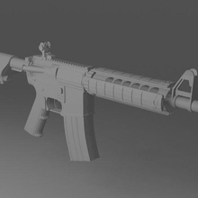 m4a4 pistolet lowpoly 3d print model - Mito3D