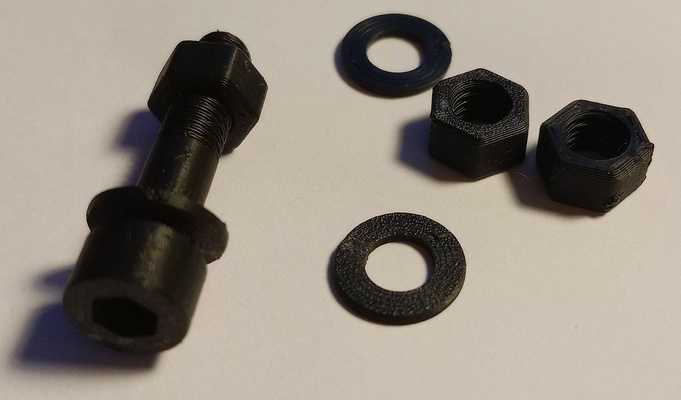 m5 bolt nut whasher washer 3d print model - Mito3D