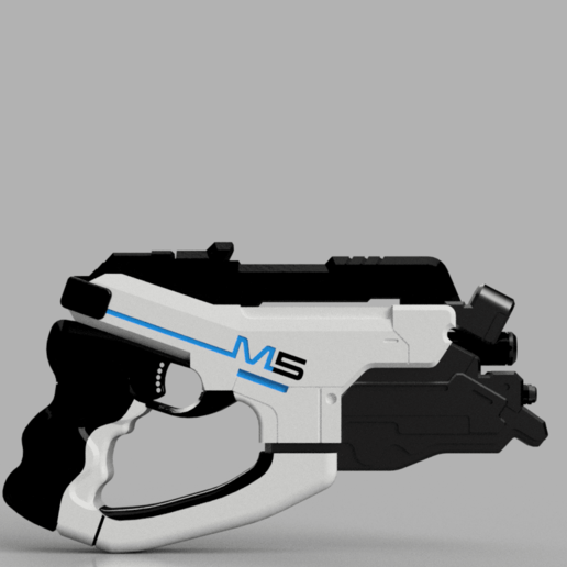 m5 phallanx mass effect pistol game commander shepard n7 prop cosplay 3D print model - Mito3D