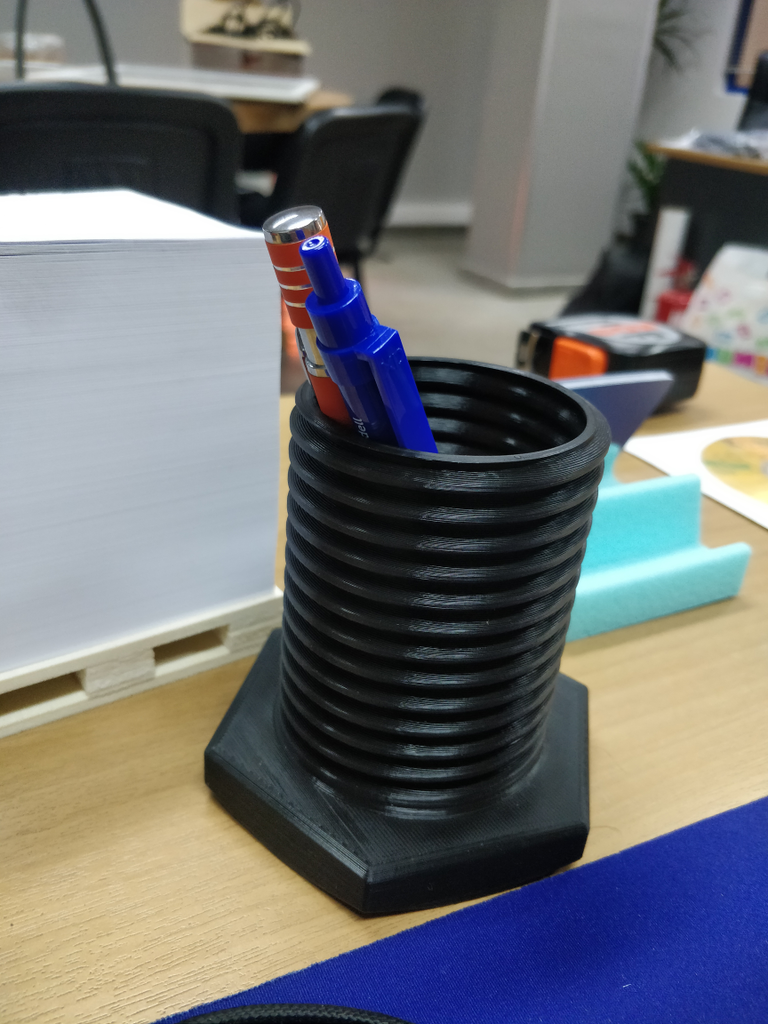 m64 bolt pencil holder case pen office 3D print model - Mito3D