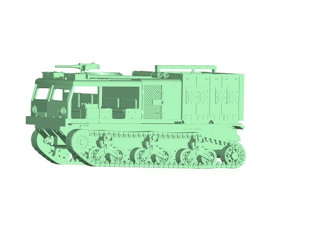 m6 alto velocidad tractor tanque 3D print model - Mito3D