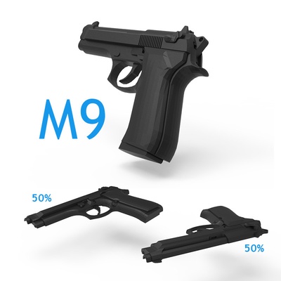 m9 arme munitions pistolet armée imprimable tamiya loisir jouets beretta 3d print model - Mito3D