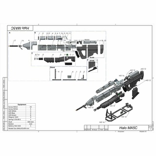 ma5c assault rifle - halo printable 3d model stl + cad bundle personal use 3d print model - Mito3D