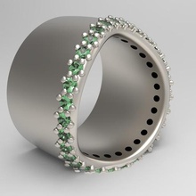 ma7 gioielli anello gemme cocktail 3d print model - Mito3D