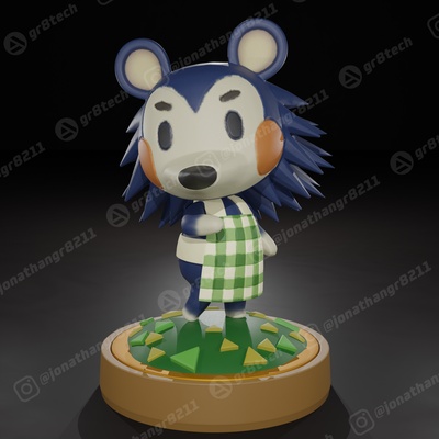 mabel - animal crossing amiibo nintendo games animalcrossing blathers village isabelle acnh switch figure miniatures game figurines toys gamestoys 3d print model - Mito3D