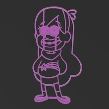 mabel cookie cutter - gravity falls 3d print model - Mito3D