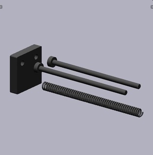 Mac 11 juguete pistola guide rod and buffer 3d print model - Mito3D