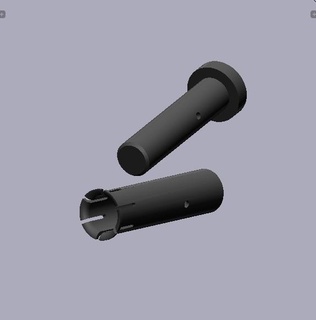 mac 11 toy gun - receiver-pins 3d print model - Mito3D