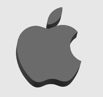 mac logo Art apple 3d print model - Mito3D