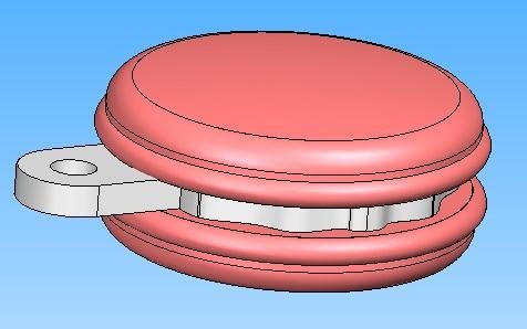 macaron chave anel botão decoração 3d print model - Mito3D