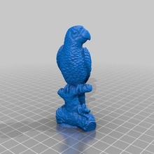 ara perroquet 3d analyse art scanner balayage animal figure figurine enfant gamins miniature jouer étage 3d print model - Mito3D