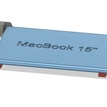 macbook 15 horizontal monte escrivaninha pró escritório 3d print model - Mito3D