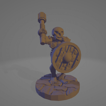 maça esqueleto jogos 28mm dnd Morto vivo esqueletos fantasia guerreiros assustador miniaturas Horror 3d print model - Mito3D
