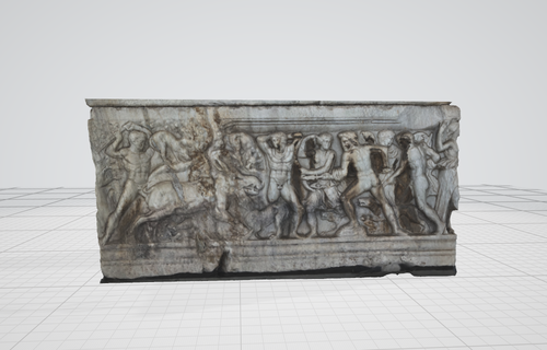 macedone sarcofago raffigurazioni greco miti salonicco Grecia Macedonia architettura rilievi Dio 3d print model - Mito3D