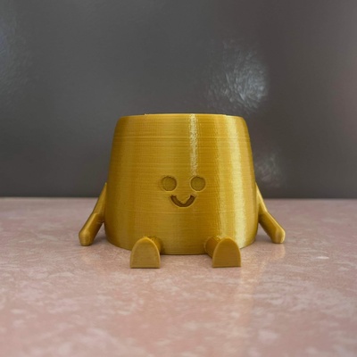maceta petit visage feliz accueil maison mis pot decoraci hogar plantas policier 3d print model - Mito3D
