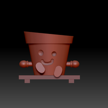 maceta en amaca planter swing funny flower pot garden divertido 3d print model - Mito3D