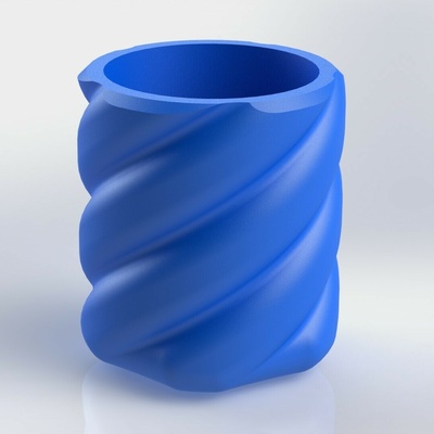 maceta espirale compatto 3d print model - Mito3D