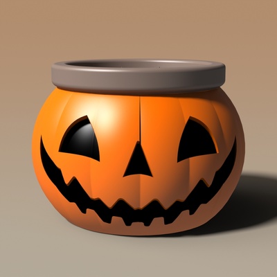 maceta halloween 3 no soportes accueil maison jouet planteur ville décor mignonne 3d print model - Mito3D