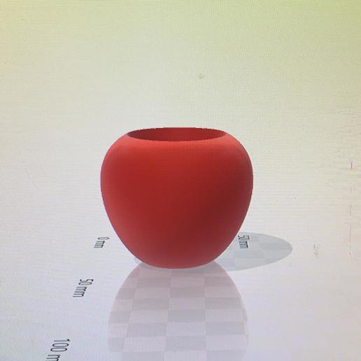 Maceta Manzana Macetas Topf Apfel 3D print model - Mito3D