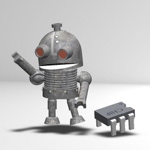 machi chip game chiop robot juguete soporte boquillas 3d print model - Mito3D