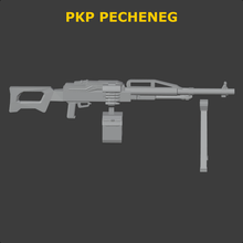 macchina pistola pkp pecheneg 1 18 azione figura gioioso gi Joe diorama 3ddios 3d print model - Mito3D