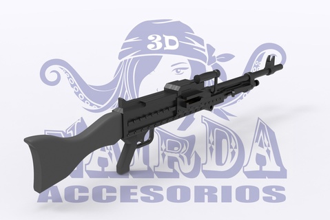 máquina pistola fn revista 1 35 Arte réplica 3d print model - Mito3D