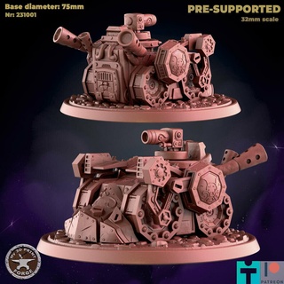 machine tank Game fantasy warcraft dnd miniature stl presupported model resin wow ulduar raid dungeon boss flame leviathan 3d print model - Mito3D