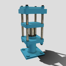 machinery - hydraulic rubber press various machine industrial industry 3d print model - Mito3D