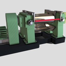 macchine - due rotoli di gomma mulino vari fabbrica plastica industria attrezzature macchina 3d print model - Mito3D