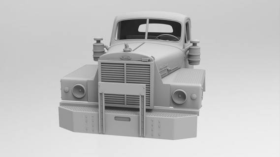 mack b 81 cummins v8 motore cappuccio 1 25 scala taxi vari b81 1953 americano camion semi vecchio classico stl 3dprinting 3d print model - Mito3D