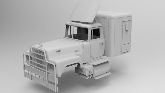 mack rs700l gomma cancellare anatra 1 14 scala taxi vari 1986 camion vecchio film 3d print model - Mito3D