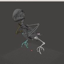 macow scheletro gioco animale art bird di volo parrot domestico sculture cranio ala 3d print model - Mito3D