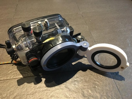 macro lente soporte escafandra autónoma cámara lentejas bucear bricolaje diy 3d print model - Mito3D