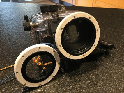 macro lentille magnétique fixation photographie marin caméra 3d print model - Mito3D