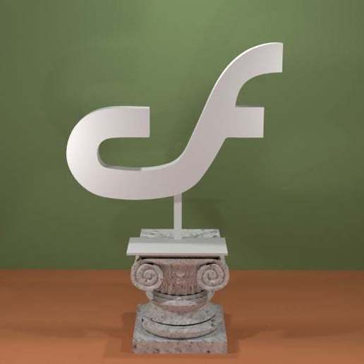 macromedia fusione fredda logo art segni loghi programmazione omg hax lol la coldfusion codice 3D print model - Mito3D